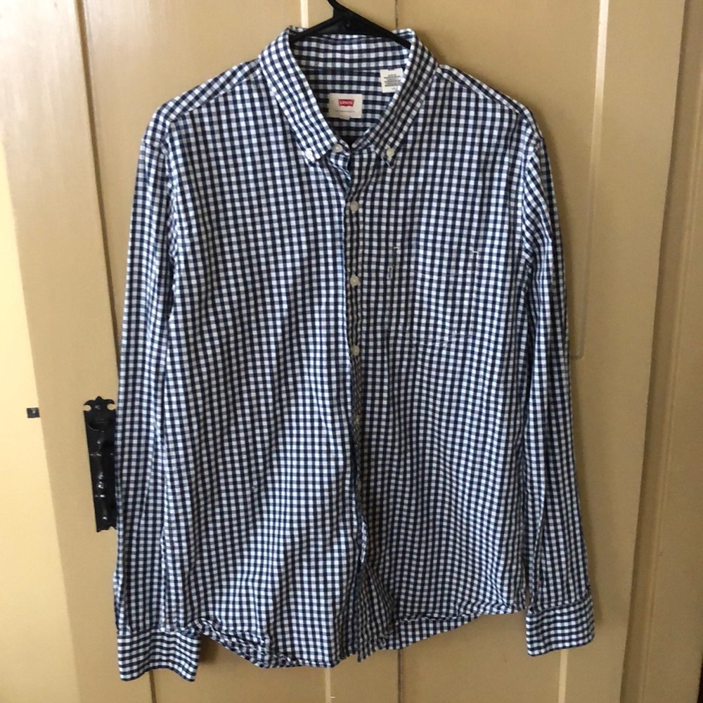 Buffalo plaid button down shirt